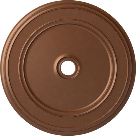 Ekena Millwork Classic Ceiling Medallion (Fits Canopies up to 5 1/2"), 41 1/8"OD x 4"ID x 2 1/8"P, Polished Copper CM41CLPOS